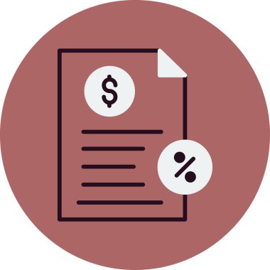 Dijital platformlar için soyut bir vergi belgesi içeren vektör tasarımı.