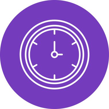 Saat web simgesi, vektör illüstrasyonu