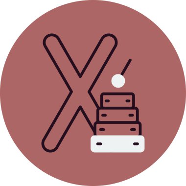 Küçük X harfi vektör çizimi