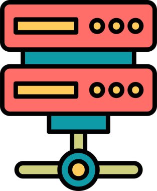 veritabanı simgesi, vektör illüstrasyonu basit tasarım