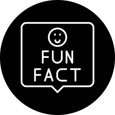 eğlenceli bilgi simgesi, basit vektör illüstrasyonu