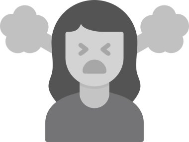 kızgın ifade vektör illüstrasyon tasarımı 