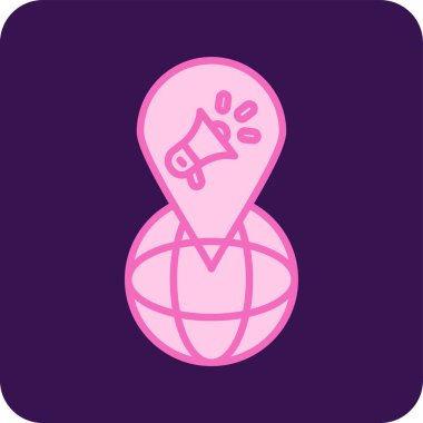 Kampanya, promosyon, megafon vektör illüstrasyonu 