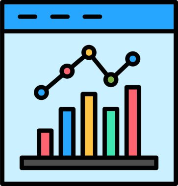 veri analiz vektörü resimleme   