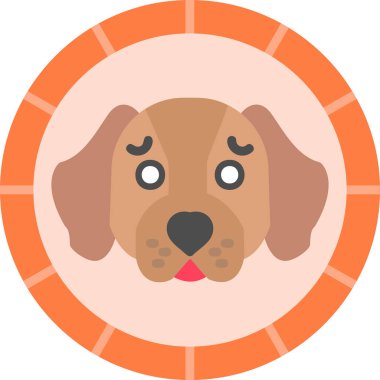 Bekçi köpeği logosu, yassı hayvan simgesi