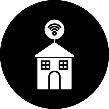 Akıllı ev. Web simgesi basit illüstrasyon 