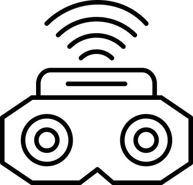Oculus Rift web simgesi vektör çizimi