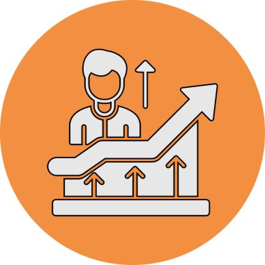 işletme büyüme grafiği vektör simgesi