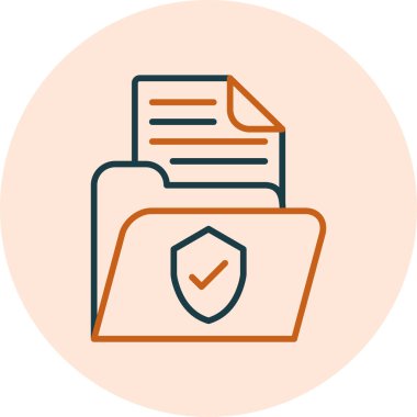 Minimalist bir dizaynda bir belge simgesinin vektör illüstrasyonu.