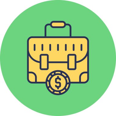 Portföy web simgesi vektör illüstrasyonu