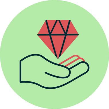 Değerli ağ simgesinin vektör çizimi