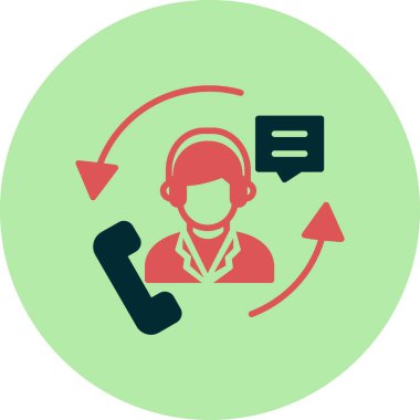 Çağrı merkezi. Basit simge vektörü