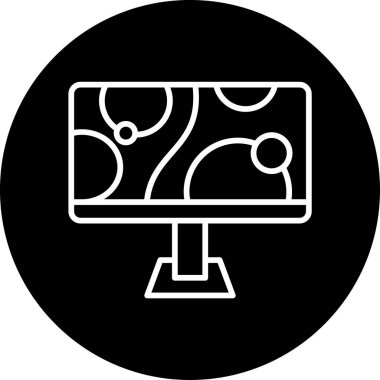 vektör lcd simgesi illüstrasyonu