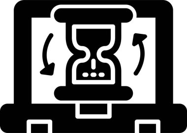 dizüstü bilgisayar simgesi, vektör illüstrasyonu basit tasarım