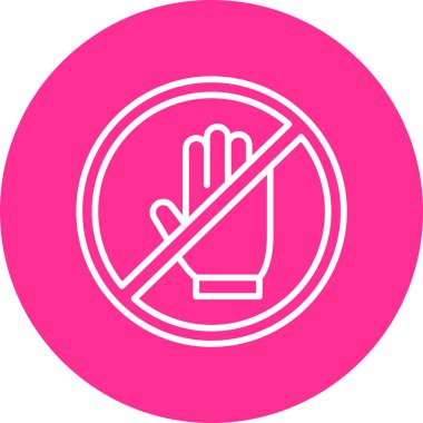 Basit dur işareti vektör simgesi