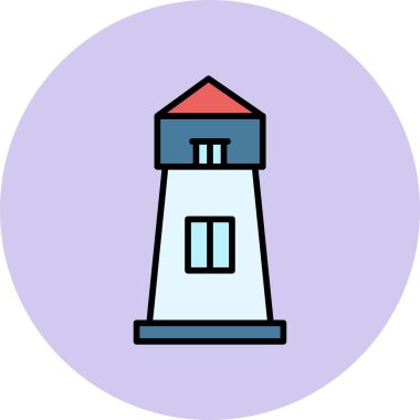 Deniz feneri web simge vektör çizim