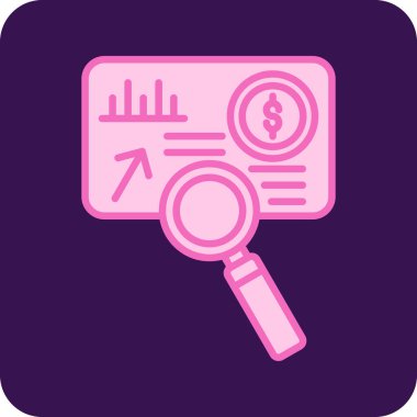 Basit analiz simgesi. vektör illüstrasyonu