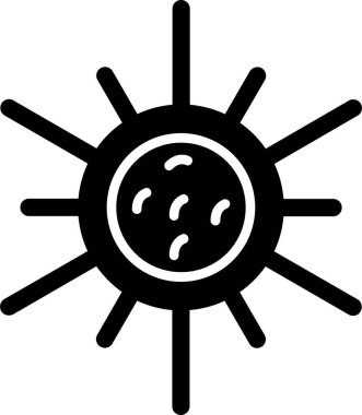 Bakteri simgesi, vektör illüstrasyonu basit tasarım