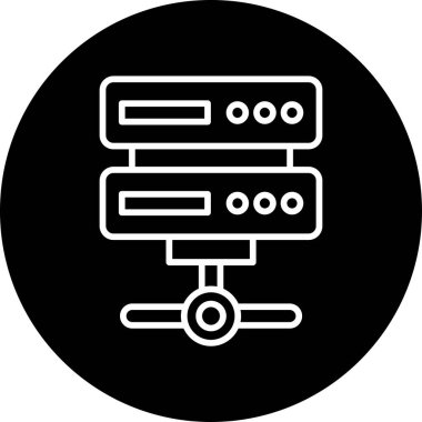 veritabanı simgesi, vektör illüstrasyonu basit tasarım