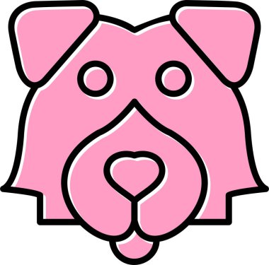 Shetland Çoban Köpeği logosu. hayvan karakter simgesi. 