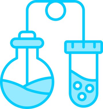 Kimyasal deneyin basit vektör tasarımı