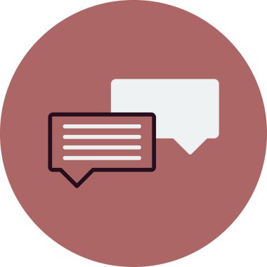 Sohbet mesajı vektör illüstrasyonu