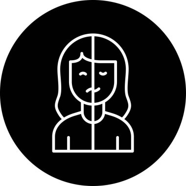 Kişilik Bozukluğu Web simgesi vektör çizimi