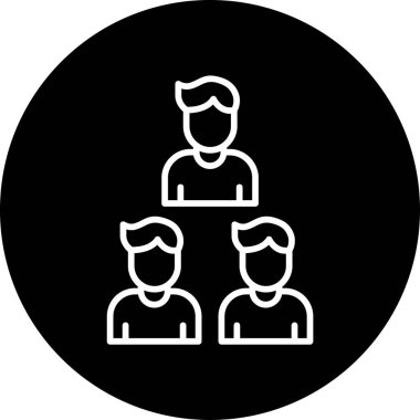 Takım çalışması. Web simgesi basit illüstrasyon