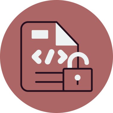 Kamu veri simgesinin soyut temel doğrusal çizimi