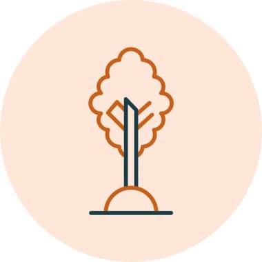 Ağaç. Web simgesi basit illüstrasyon 