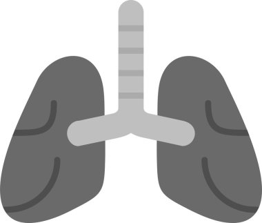 İnsan ciğerlerinin basit çizimi