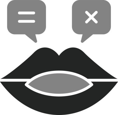 Dedikodu. Web simgesi basit illüstrasyon