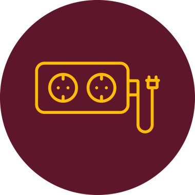 Doldurulmuş dış hat biçiminde soket simgesi