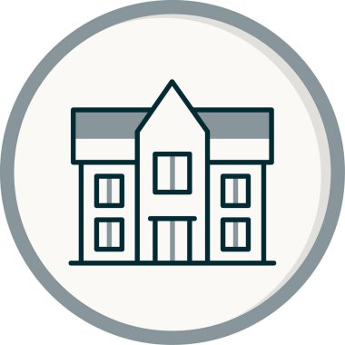 Malikane. Web simgesi basit illüstrasyon