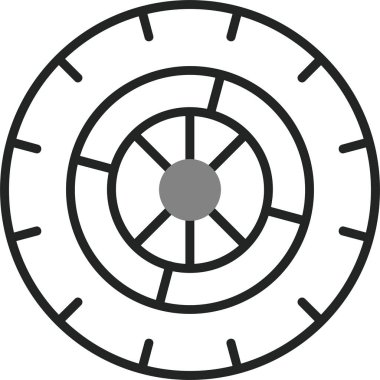 Tekerlek. Web simgesi basit illüstrasyon 