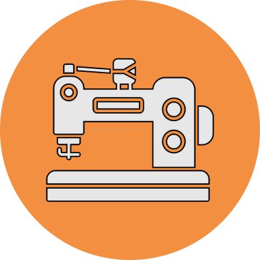 Dikiş makinesi simgesi. Basit tasarım