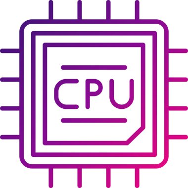 CPU icon, vector illustration simple design