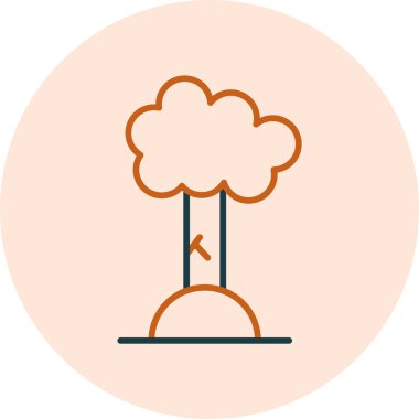 Ağaç. Web simgesi basit illüstrasyon 