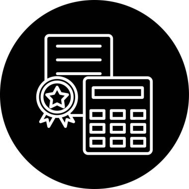 Sertifika simgesi, vektör illüstrasyonu basit tasarım