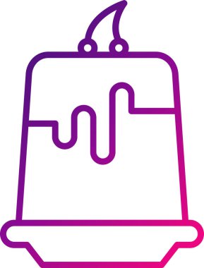 Pudding Web simgesi, basit vektör illüstrasyonu