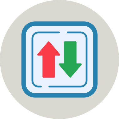 İki Yol İşareti. Web simgesi basit illüstrasyon