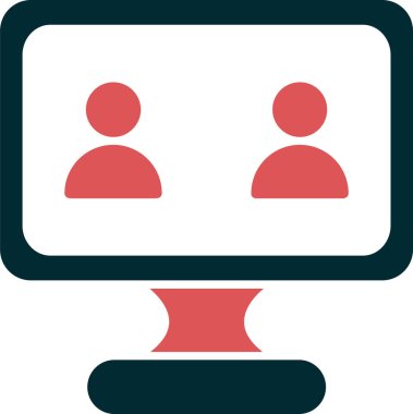 Ana hatlı biçim vektör illüstrasyon tasarımında konferans simgesi