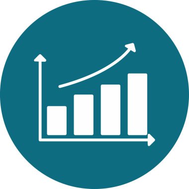 işletme büyüme grafiği vektör simgesi