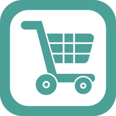 Alışveriş arabası ikon vektör illüstrasyonu