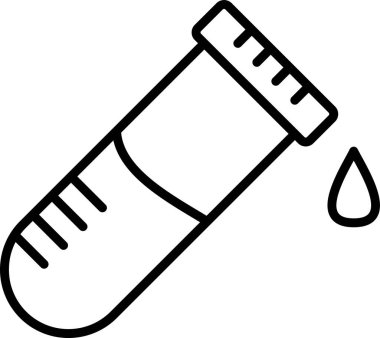test tübü ikon vektör çizimi