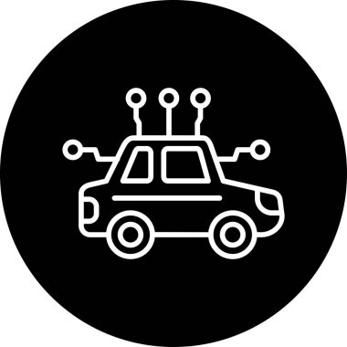 Özerk ikon vektör illüstrasyonu