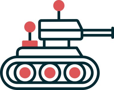 tank. Web simgesi basit illüstrasyon