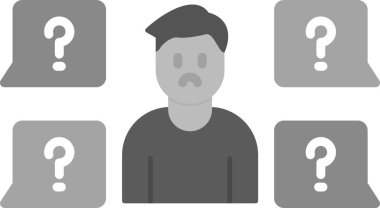 Soru web simgesi, vektör illüstrasyonu 