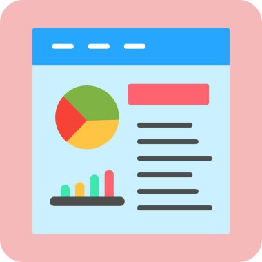 düz biçimli analitik grafik grafik simgesi