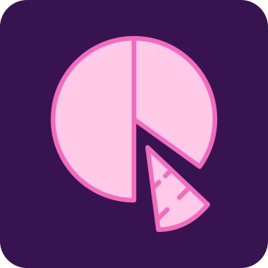 Pasta grafiği vektör illüstrasyonu